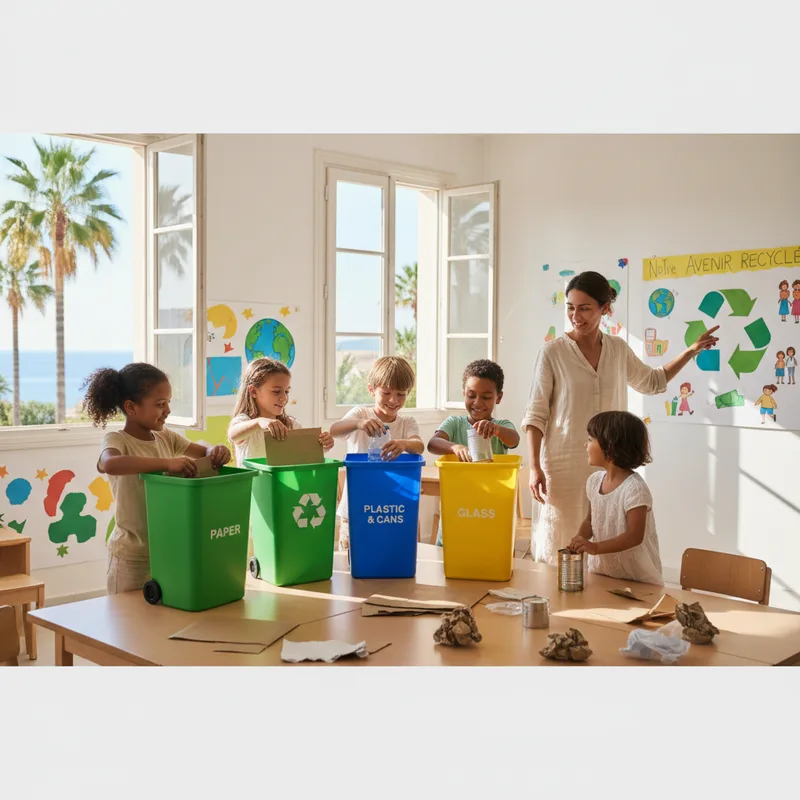 Sensibilisation au recyclage dans les écoles de la Côte d'Azur